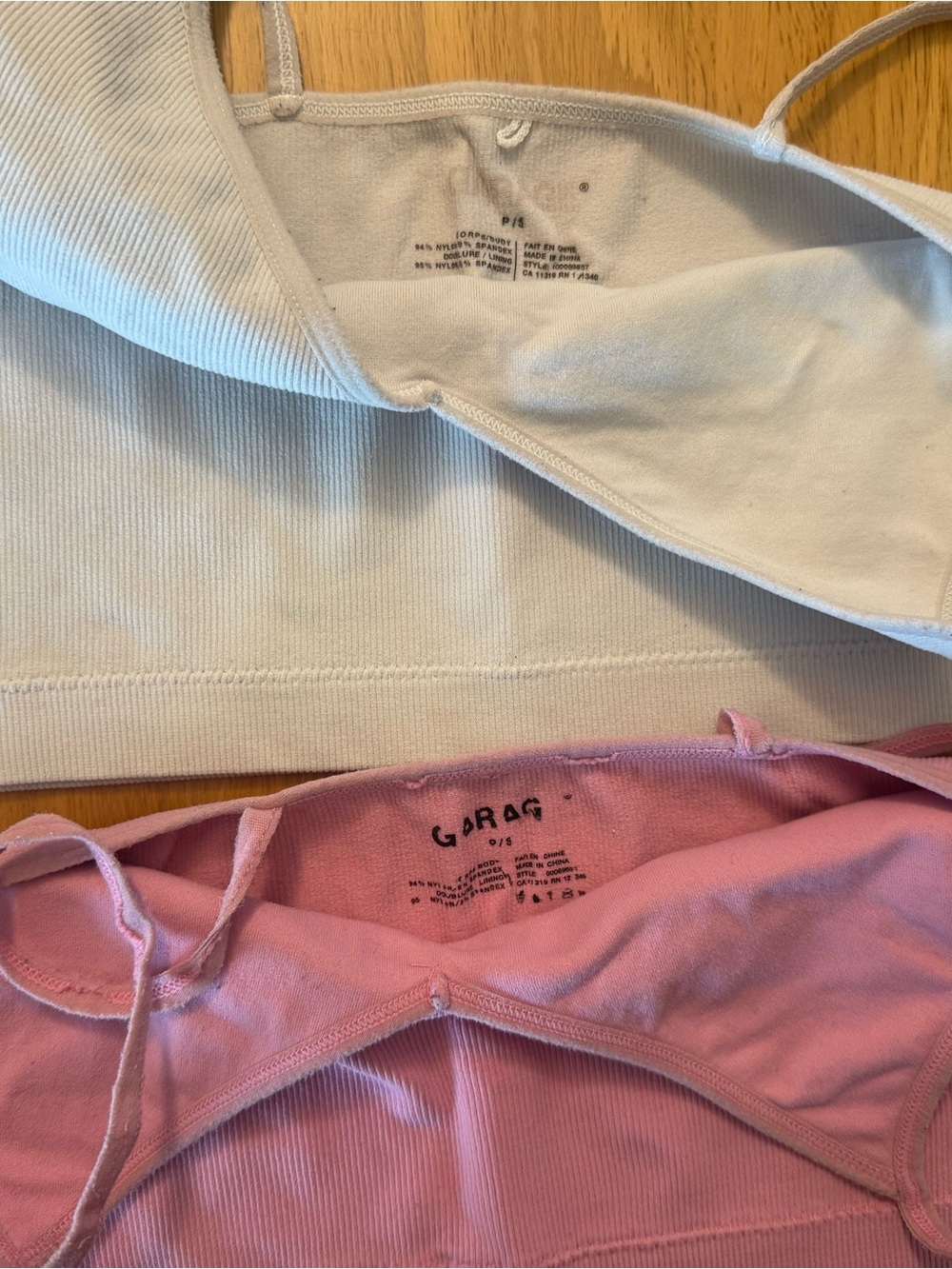 Assorted Women's cropped shirts in pink, purple, green, tan, white, grey, &black - Picture 7 of 8